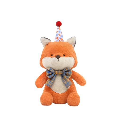 Herfair Kuscheltier Fuchs Plüschtier Geburtstag Mitgebsel Plüsch Fuchs Spielzeug Wurfkissen Kawaii Deko Plushie Stofftier für Kinder von Herfair