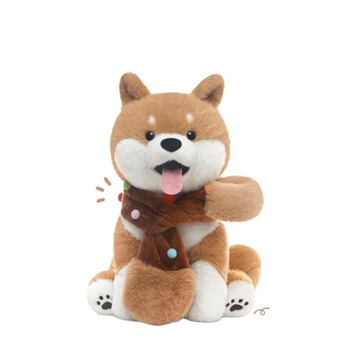Herfair Kuscheltier Hund Plüschtier Shiba Inu mit Schals Plushie Stofftier Kawaii Deko Plüschhund Geschenk für Mädchen und Jungen Herfair Kuscheltier Hund Plüschtier Shiba Inu mit Schals Plushie Stofftier Kawaii Deko Plüschhund Geschenk für Mädchen und Jungen von Herfair