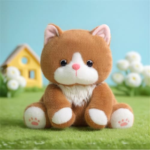 Herfair Kuscheltier Katze Plüschtier Kawaii Plush Katzen Spielzeug Weiche Flauschige Stofftier Puppen Wurfkissen Geschenk für Kinder von Herfair