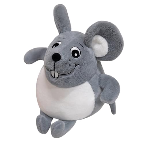 Herfair Maus Kuscheltier, Kuscheltiere Süßes Stofftier Plüschtier Plüsch Babyspielzeug, Simuliert Maus PlüschPuppe Geschenke für Jungen und Mädchen (Grau,27cm) von Herfair