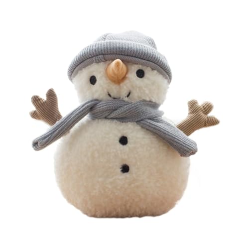 Herfair Niedlicher Schneeman Plüschtier Kuscheltier, Schneeman Stofftier Schneeman Plüsch Spielzeug Plüschpuppen Weich Kissen Geschenk Kinderspielzeug von Herfair