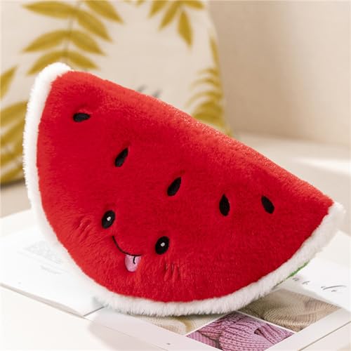 Herfair Obst Plüschtiere, Früchte Kuscheltier Kreativ Plüsch Kissen Kuschelkissen Kinder Kawaii Plüschkissen Spielzeug Geschenk für Jungen und Mädchen (Wassermelone) von Herfair