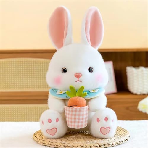 Herfair Ostern Geschenke Kuscheltier Hase Plüschtier Kaninchen Spielzeug Wurfkissen Stofftier Kawaii Deko Geschenke für Kinder (23 cm,A) von Herfair