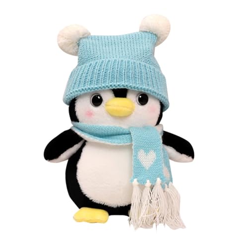 Herfair Pinguin Stofftier Plüschtier, Niedliches Pinguin Kuscheltier Plüschpuppe, Pinguin Plüschtier für Mädchen, Jungen & Babys Kinder Geburtstag Geschenk (Blau,25cm) von Herfair