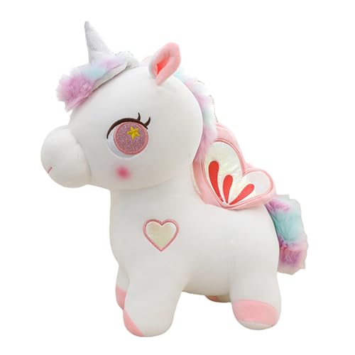 Herfair Plüsch Regenbogen Einhorn Stofftier Plüschtier Kuscheltier Niedlich Einhorn Puppe Kinder Festival Geschenk (Rosa,60cm) von Herfair