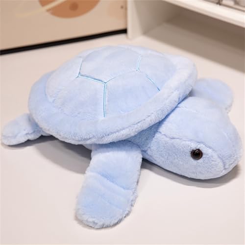 Herfair Schildkröten Plüschtier Kuscheltier, Liebenswertes Schildkröten Stofftier Spielzeug, Weiches Plüschpuppen Kissen, Kinder und Erwachsene (25CM,Blau) von Herfair