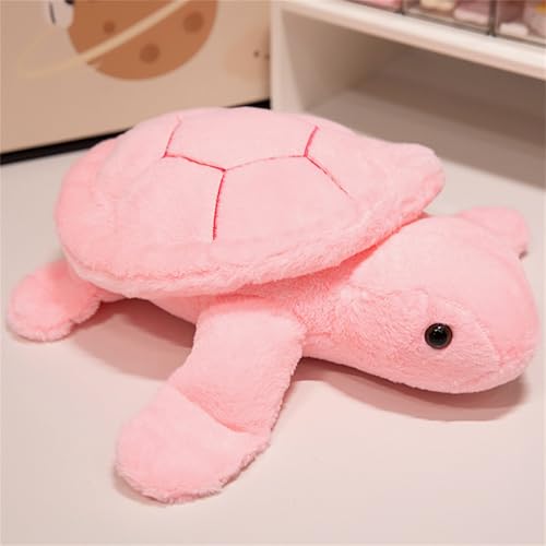 Herfair Schildkröten Plüschtier Kuscheltier, Liebenswertes Schildkröten Stofftier Spielzeug, Weiches Plüschpuppen Kissen, Kinder und Erwachsene (25CM,Rosa) von Herfair