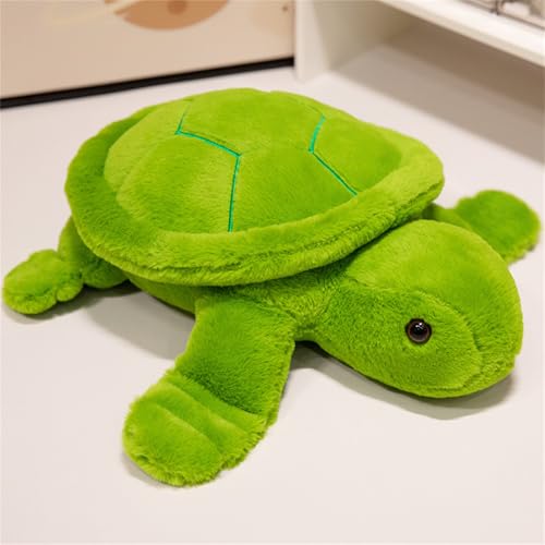 Herfair Schildkröten Plüschtier Kuscheltier, Liebenswertes Schildkröten Stofftier Spielzeug, Weiches Plüschpuppen Kissen, Kinder und Erwachsene (35CM,Grün) von Herfair