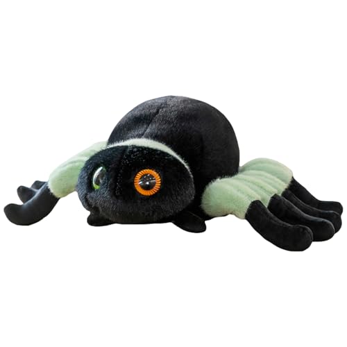 Herfair Spinne Stofftier Kuscheltier Plüschtier Kuscheltiere Simulation Spinne Wurfkissen Kreatives Lustiges Tease Geschenk Halloween (25cm,Grün) von Herfair