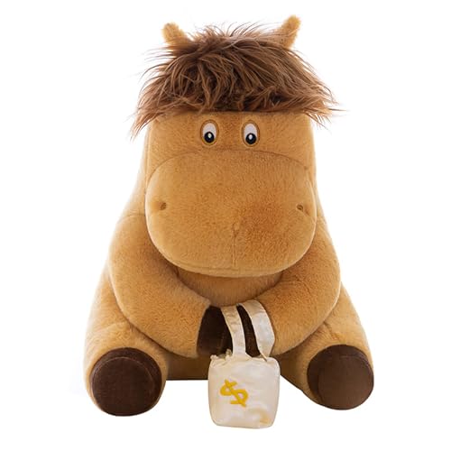 Herfair Stofftier Pferd Plüschtier, Pferd Stofftier Kuscheltier Plüschpuppen für Jungen und Mädchen, Geburtstagsgeschenk Kinderspielzeug (28cm) von Herfair