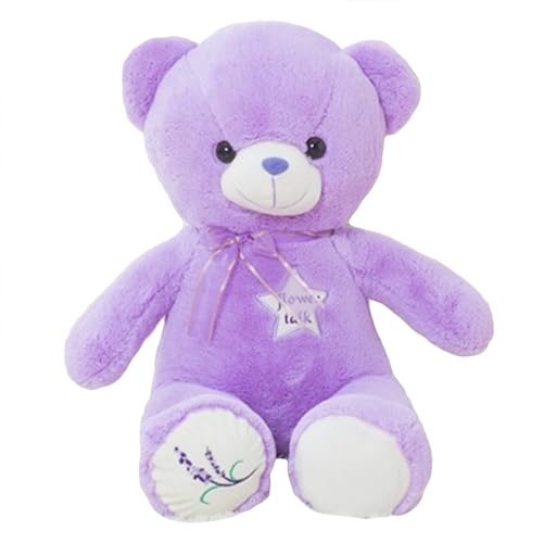 Herfair Teddybär Lavendel Teddybär Lila Plüschtier Kuscheltier Stofftier Geschenk Tag der Kinder Valentinstag (35cm) von Herfair