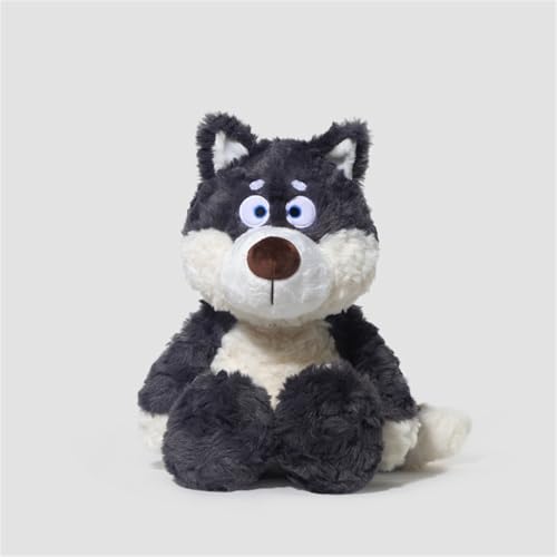 Herfair Wolf Kuscheltier 40 cm Groß Grauwolf Plüschtier für Kinder Niedlich Plushie Plüschkissen Spielzeug Plushwolf Stofftier Geschenk von Herfair