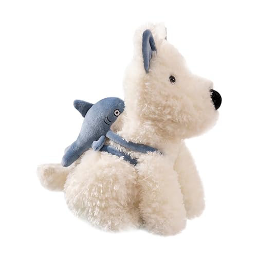 Kuscheltier Hunde Haie Plüschtier für Mädchen, Jungen & Babys, Niedlicher Hunde und Haie Plüschtier Stofftier Kissen Geschenk für Kinder (Blau Haie,45cm) von Herfair