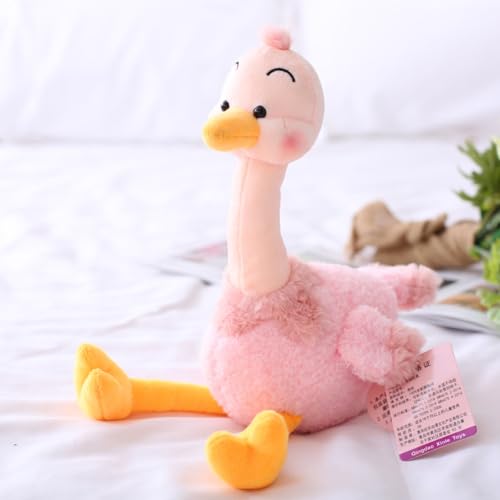 Niedlich-Kitschiges Enten Plüschtier, Enten Plüschtier Stofftier, Geburtstag Geschenk für Kinder, Baby, Mädchen und Jungen (52x36cm,Rosa) von Herfair