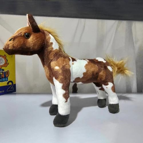 Pferd Plüschtier,Realistische Plüsch Pferd StoffPferd Kuscheltier Pferd Stofftier Gefüllte Pferdpuppe Mädchen Baby Flauschiges Stofftier zum Kuscheln Geschenk für Kinder (40cm,Ausgefallene Pferde) von Herfair