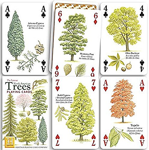 Heritage Playing Cards North American Trees Playing Cards by von Heritage