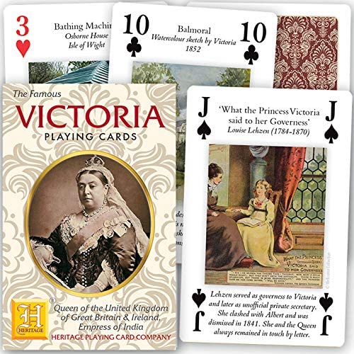 Queen Victoria (Ihr Leben & Reign) Deck mit 52 Spielkarten + Joker von Heritage Playing Cards