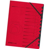 HERLITZ 10843324 Ordnungsmappe 1-12 Colorspan rot von Herlitz