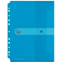 HERLITZ 11292943 Dokumententasche PP A4 zum Abheften transparent blau von Herlitz