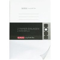 HERLITZ 50034086 Refill flex A4 2x40 Blatt kariert, FSC Mix, gelocht Mikroperforation, my.book von Herlitz