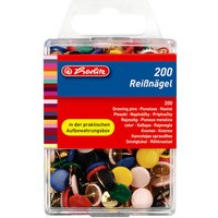 HERLITZ 8770109 Reißnagel farbig sortiert 200er Packung von Herlitz