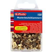 HERLITZ 8770307 Musterbeutelklammer messingfarben 100er Packung von Herlitz