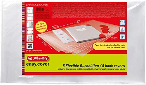 Herlitz 50014750 Buchhülle Easy Cover, 10 Stück im Polybeutel von Herlitz