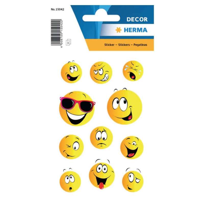 HERMA Sticker, Themenwelten Emojis, HERMA Motive Happy Face HERMA Sticker, Themenwelten Emojis, HERMA Motive Happy Face von Herma