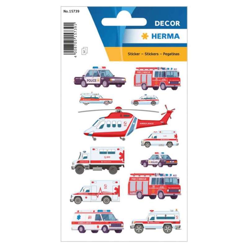 HERMA Sticker, Themenwelten Fahrzeuge, HERMA Motive Blaulicht Fahrzeuge HERMA Sticker, Themenwelten Fahrzeuge, HERMA Motive Blaulicht Fahrzeuge von Herma