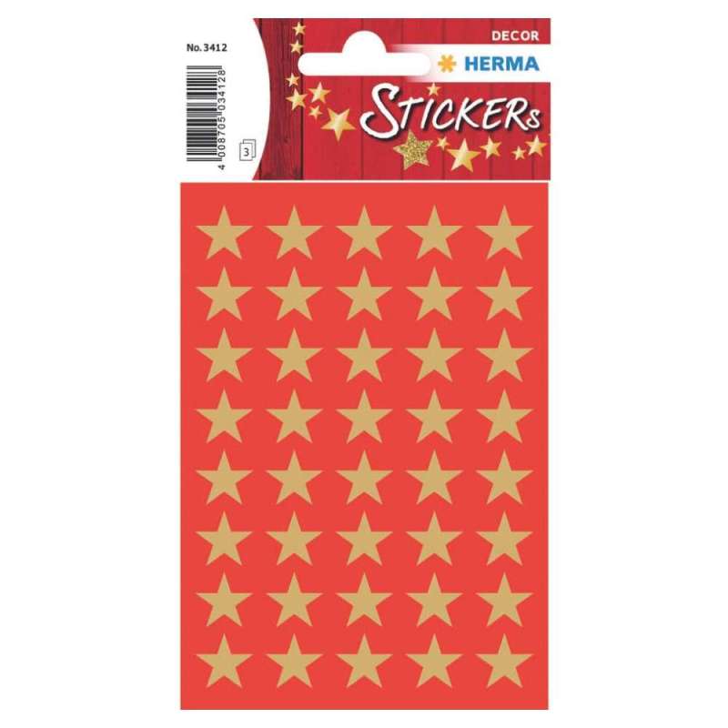 HERMA Sticker, Themenwelten Muster/Symbole, HERMA Motive Sterne 5-Zackig gold HERMA Sticker, Themenwelten Muster/Symbole, HERMA Motive Sterne 5-Zackig gold von Herma