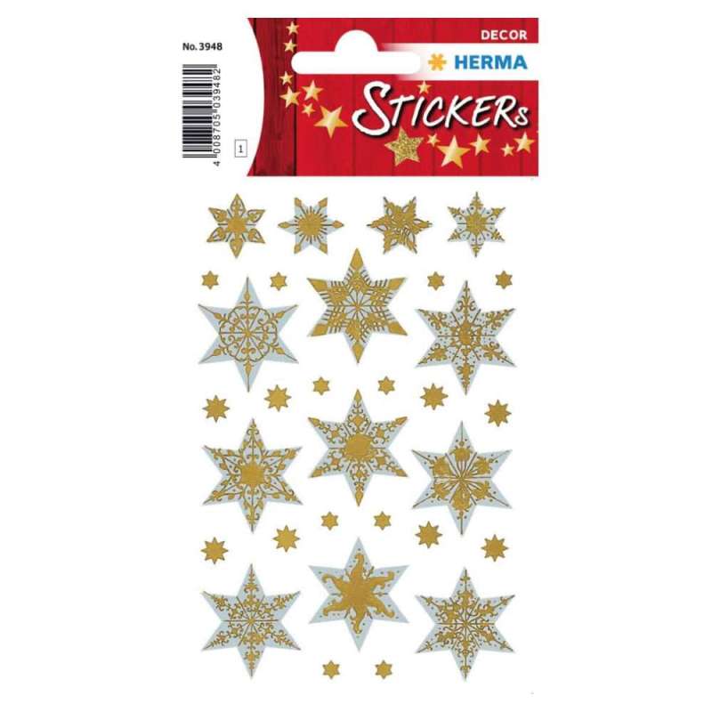 HERMA Sticker, Themenwelten Muster/Symbole, HERMA Motive Sterne 6-zackig silber HERMA Sticker, Themenwelten Muster/Symbole, HERMA Motive Sterne 6-zackig silber von Herma