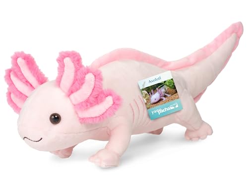 Teddy Hermann 90159 Axolotl 36 cm, Kuscheltier, Plüschtier mit recycelter Füllung, Sonderedition yaqu Pacha von Hermann Teddy