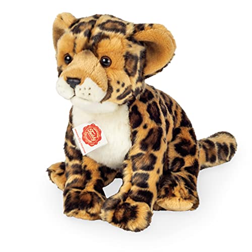 Teddy Hermann 90472 Leopard sitzend 27 cm, Kuscheltier, Plüschtier mit recycelter Füllung von Hermann Teddy