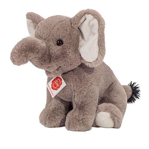 Teddy Hermann 90743 Elefant sitzend 25 cm, Kuscheltier, Plüschtier von Hermann Teddy