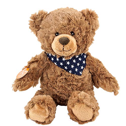 Teddy Hermann 91374 Kuscheltier Teddybär Dunkelbraun braun sitzend 23 cm Plüschtier Stofftier Baby Kind Spielzeug Plüsch von Hermann Teddy