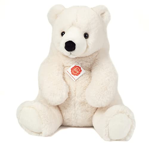 Teddy Hermann 91546 Eisbär sitzend 35 cm, Kuscheltier, Plüschtier mit recycelter Füllung von Hermann Teddy