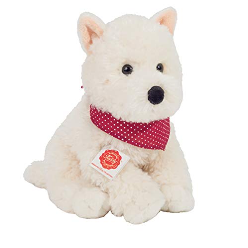 Teddy Hermann 91957 Hund Westhighland-Terrier sitzend 30 cm, Kuscheltier, Plüschtier mit recycelter Füllung von Hermann Teddy