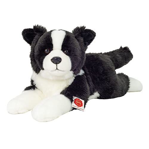 Teddy Hermann 91961 Hund Border Collie liegend 45 cm, Kuscheltier, Plüschtier mit recycelter Füllung von Hermann Teddy