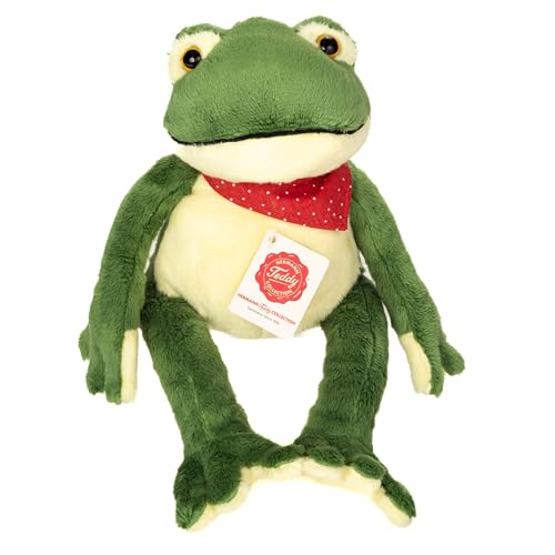 Teddy Hermann 92021 Schlenkerfrosch 28 cm, Kuscheltier, Plüschtier von Hermann Teddy