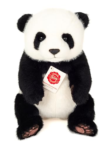 Teddy Hermann 92447 Panda sitzend 28 cm, Kuscheltier, Plüschtier von Hermann Teddy