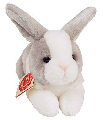 Teddy Hermann 93786 Hase sitzend grau-weiß 18 cm, Kuscheltier, Plüschtier von Hermann Teddy