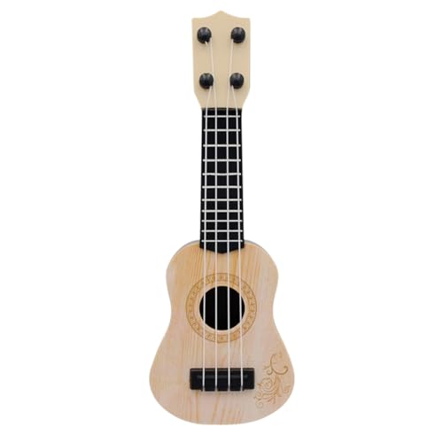 Hermosiey Beige Kinder-Ukulele-Gitarre, Spielzeug für Frühe Bildung, Kleine Gitarre, Partyzubehör, Verstellbar von Hermosiey