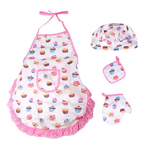 Hermosiey Das 4 Teilige - und Back Set für Kinder EnthäLt eine SchüRze für Kleine MäDchen, eine MüTze und EIN Dress Up für Kleinkinder von Hermosiey