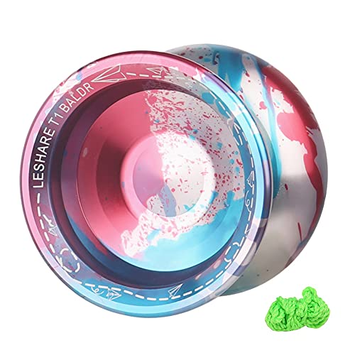 Hermosiey T1 Unresponsive Yoyo Wettkampf Yo-Yo, Legierungs Yo Yo für AnfäNger, Einfache ÜBungstricks, mit Saiten, 4 von Hermosiey