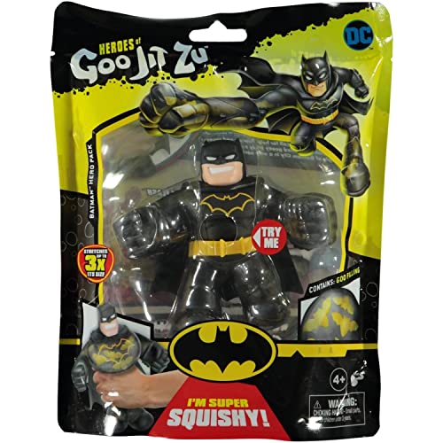 Heroes of Goo Jit Zu, super Stretchy Action-Figur mit einzigartiger Füllung, lizenzierte DC-Edition: Batman, Rückseite: Gelb von Heroes of Goo Jit Zu