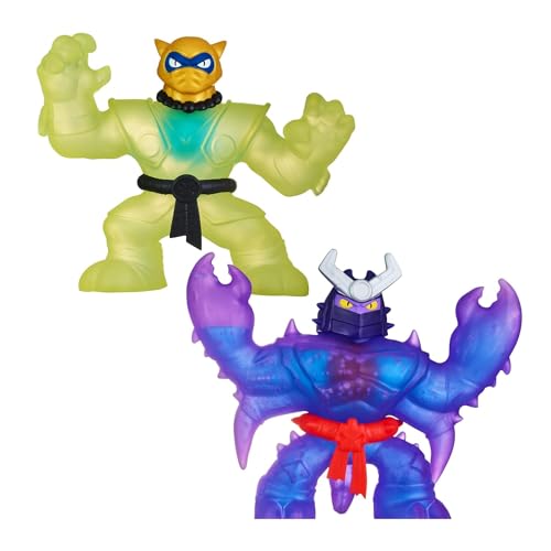 Heroes of Goo Jit Zu-Shifters Versus-Packung: Liquid Gold Pantaro VS Shadow Orb Scorpius: Zwei super Stretchy, Dehnbare Actionfiguren mit einzigartiger Glibber-Füllung und Glibber, 41407 von Heroes of Goo Jit Zu