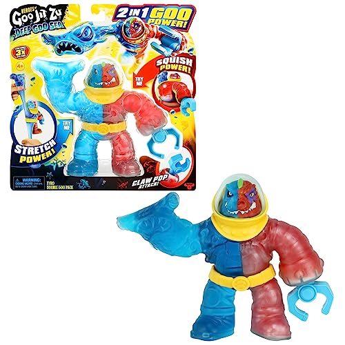 Heroes of GOO JIT Zu Deep GOO Sea – 16,5 cm große Figur Tyro mit 2-in-1-Schleim-Power; super Stretchy und dehnbar von Heroes of Goo Jit Zu