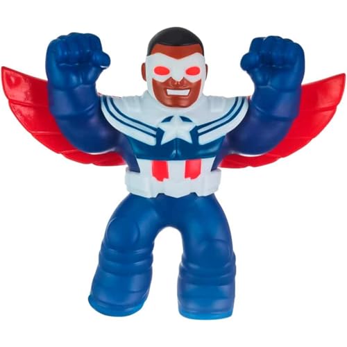 Heroes of Goo Jit Zu Bandai Actionfigur Captain America, CO41371, Mehrfarbig, Epischer Kampf mit flexiblen und lustigen Helden von GOO JIT Zu in atemberaubenden Abenteuern von Heroes of Goo Jit Zu