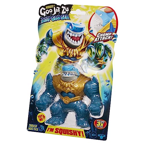 Heroes of Goo Jit Zu BANDAI Deep GOO Sea Thrash Actionfigur - CO42565 Mehrfarbig - Elastische Figuren, die Sich für Action dehnen und verdrehen von Heroes of Goo Jit Zu