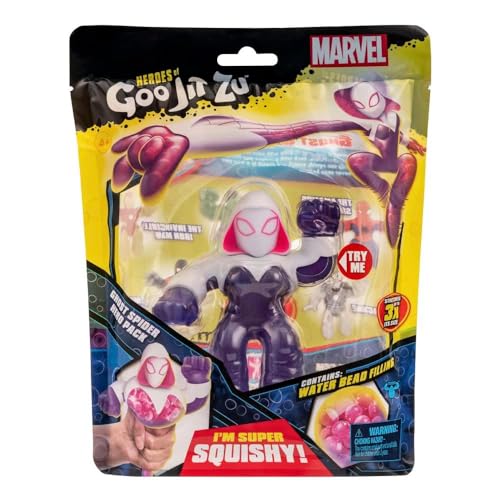 Heroes of Goo Jit Zu Bandai Actionfigur Ghost Spider – Marvel-CO41493, Mehrfarbig – Kämpfen mit GOO JIT Zu: Flexibilität und Emotion in jeder Schlacht von Heroes of Goo Jit Zu